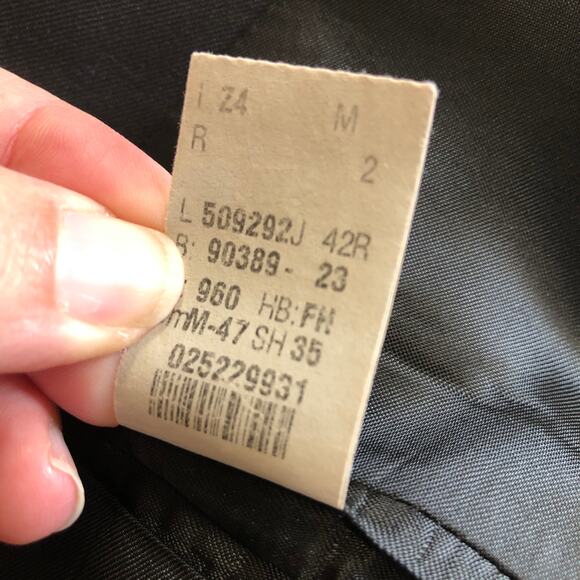 VTG 90s Ralph Lauren Green Label Wool Cashmere Suit 42R Classic Fit Black Canada - Picture 12 of 14